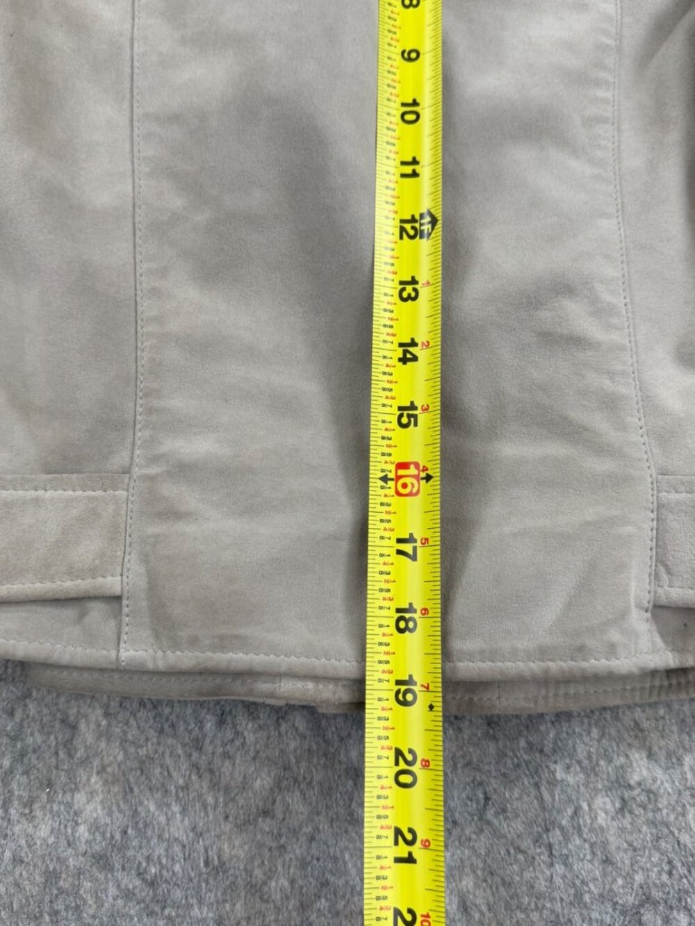 All Saints Womens Biker Jacket Balfern Goat Leather Suede Sz 4 Taupe *read - Picture 15 of 15
